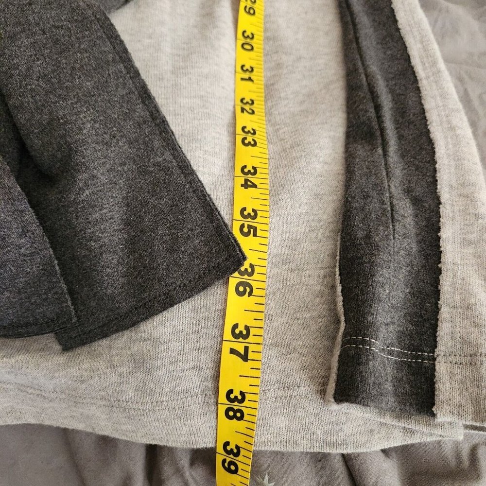 Sundance Contrast Gray Side tie Waist Cotton Wool Dress size S Minimalist - Picture 9 of 13